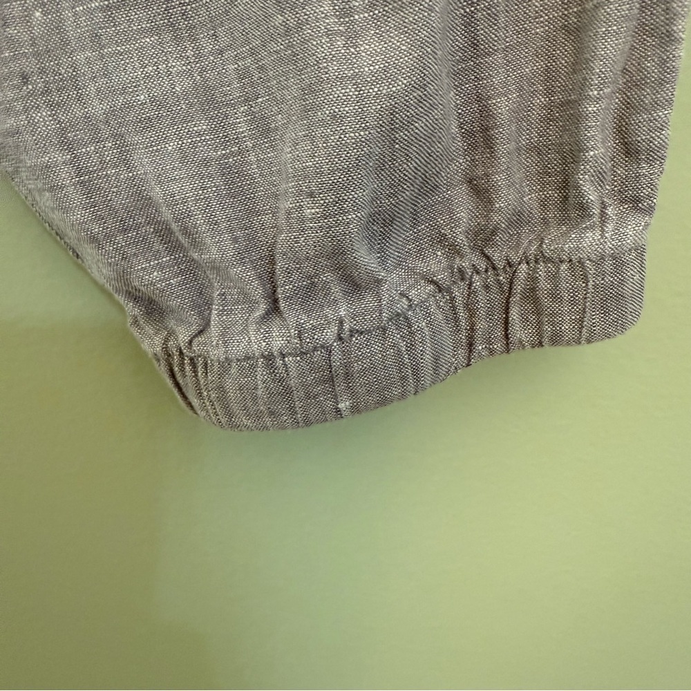 Athleta women Heather Gray Joggers linen elastic stretch waist size 4 - Picture 6 of 8